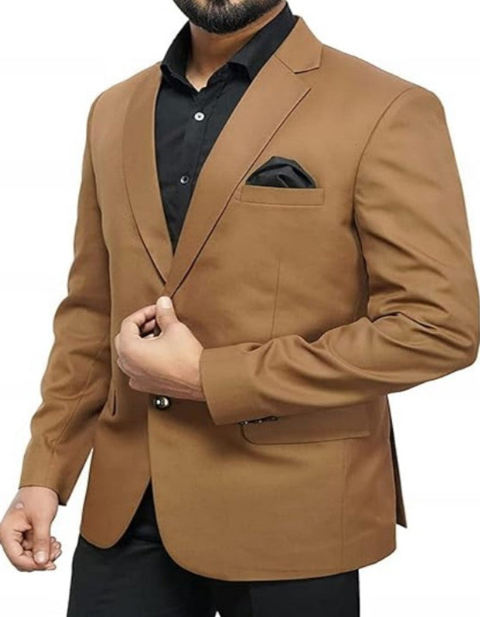 Mens Tan Sport Coat - Beige Color Blazer - Summer Jacket