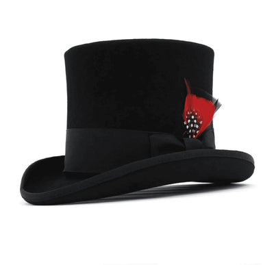 Mens Dress Tophat in Black 1   - from alligatorwarehouse.com