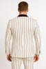 Mens White and Burgundy Pinstripe Tuxedo with Velvet Shawl Lapel and Matching Bow Tie 2   - from alligatorwarehouse.com