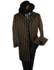 Mens Gangster  Navy and White Chalk Stripe 3   - from alligatorwarehouse.com