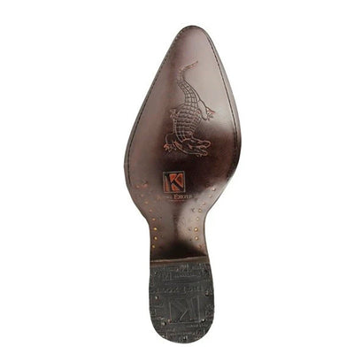 Mens King Exotic Caiman Hornback Cowboy Boots Cognac (4980203) 2   - from alligatorwarehouse.com