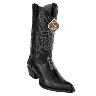 Mens King Exotic Ostrich Leg Boots Black (4980505) 1   - from alligatorwarehouse.com