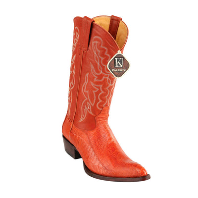 Mens King Exotic Ostrich Leg Boots Cognac (4980503) 1   - from alligatorwarehouse.com