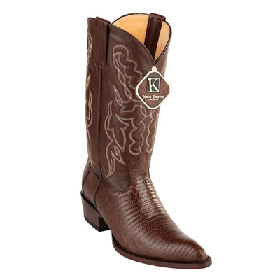 Mens King Exotic Teju Lizard Western Boots Brown (4980707) 1   - from alligatorwarehouse.com