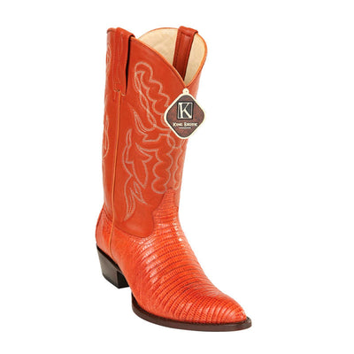 Mens King Exotic Teju Lizard Western Boots Cognac (4980703) 1   - from alligatorwarehouse.com