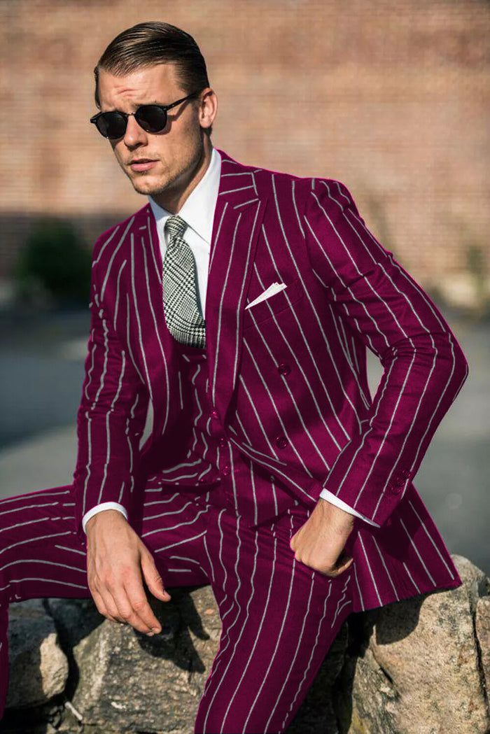 Mens 2 Button Gangster Suit