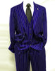 Mens 2 Button Gangster Pinstripe Pattern  Suit in Black 3   - from alligatorwarehouse.com