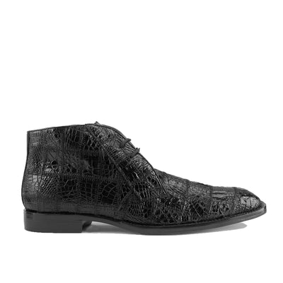 Mens Belvedere Stefano Patchwork Crocodile Dress Boot in Grey 6   - from alligatorwarehouse.com