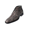 Mens Belvedere Stefano Patchwork Crocodile Dress Boot in Grey 3   - from alligatorwarehouse.com