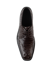 Mens Belvedere Chapo Caiman Crocodile Hornback Dress Shoe 