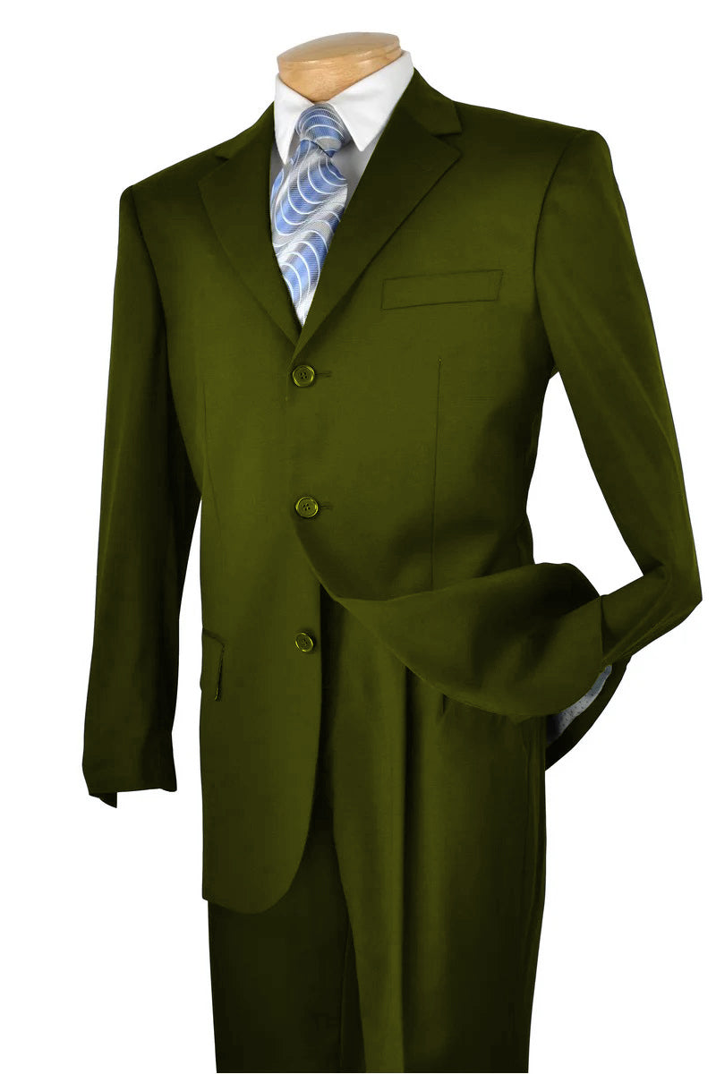 Mens Classic 3 button 2 Piece Suit in Navy 5 5802K-Navy-38R  - from alligatorwarehouse.com