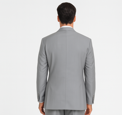 Mens Classic 3 button Suit in Grey
