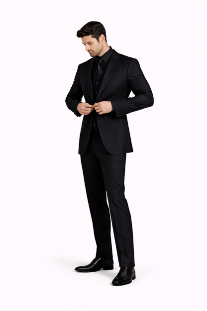 Mens John Wick Vested Black Suit Costume