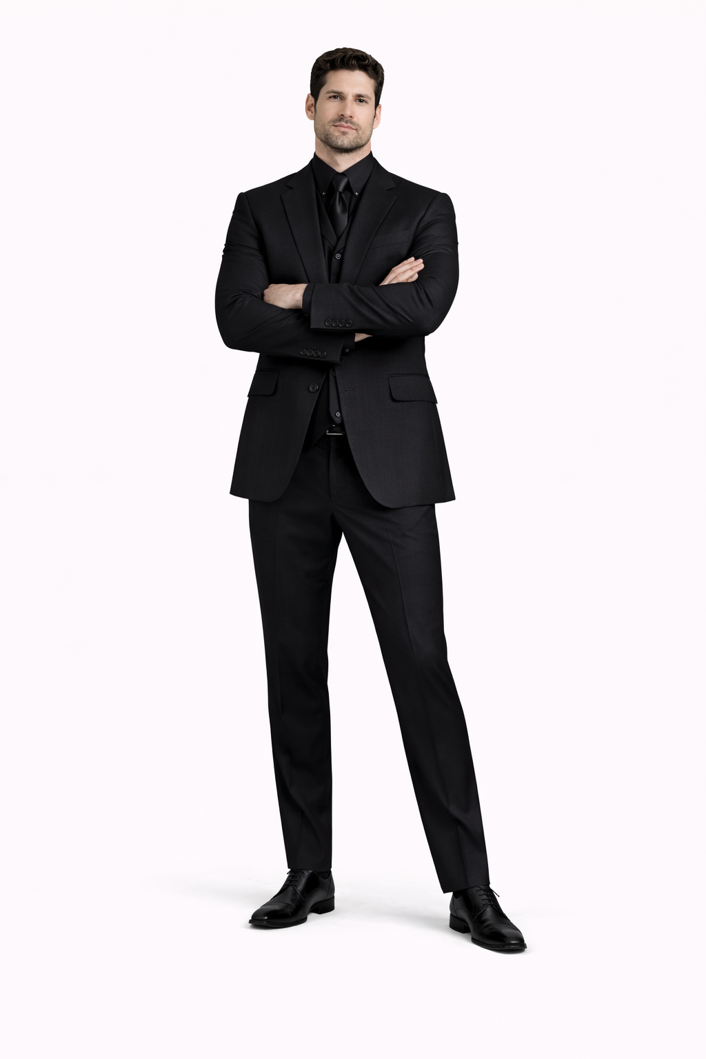 Mens John Wick Vested Black Suit Costume
