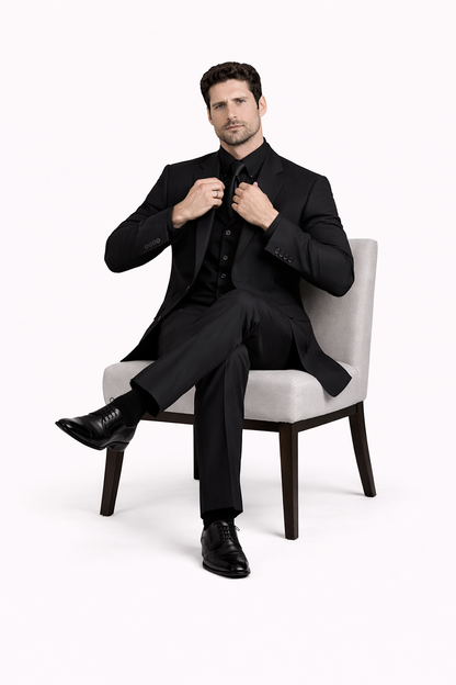 Mens John Wick Vested Black Suit Costume