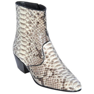 Los Altos Boots - Mens Dress Cowboy Boot - Low Priced Mens Python Snakeskin Ankle Boots- in Natural 1   - from alligatorwarehouse.com