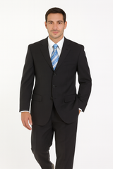Mens Classic 3 button 2 Piece Suit in Navy