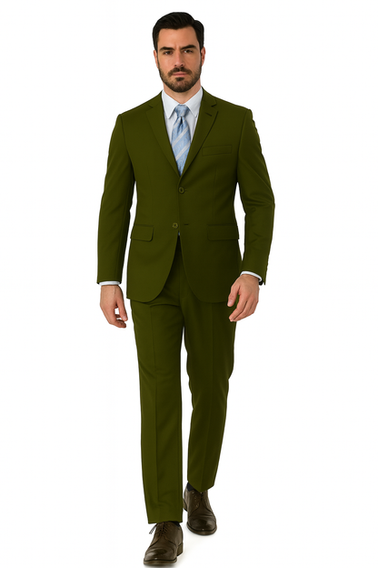 Mens Classic 3 button 2 Piece Suit in Navy