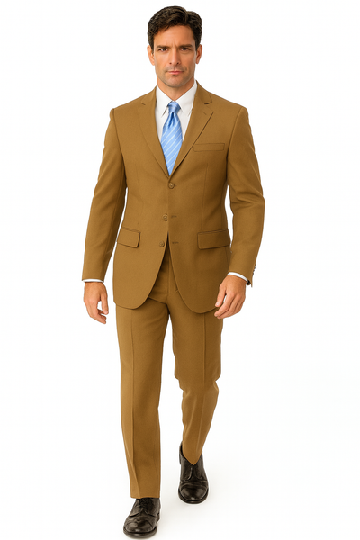 Mens Classic 3 button 2 Piece Suit in Navy 33 5802K-Navy-38R  - from alligatorwarehouse.com