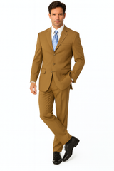 Mens Classic 3 button 2 Piece Suit in Navy