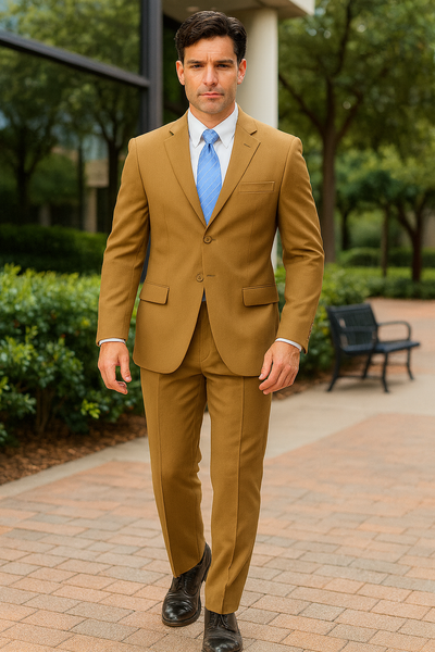 Mens Classic 3 button 2 Piece Suit in Navy 39 5802K-Navy-38R  - from alligatorwarehouse.com