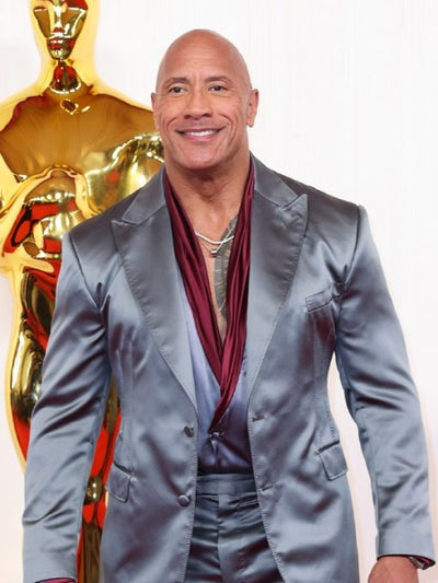 Oscar 2024 Dwayne Johnson Metallic Suit 3   - from alligatorwarehouse.com