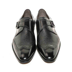 Senator By Mezlan In Black Monkstrap Genuine Deerskin