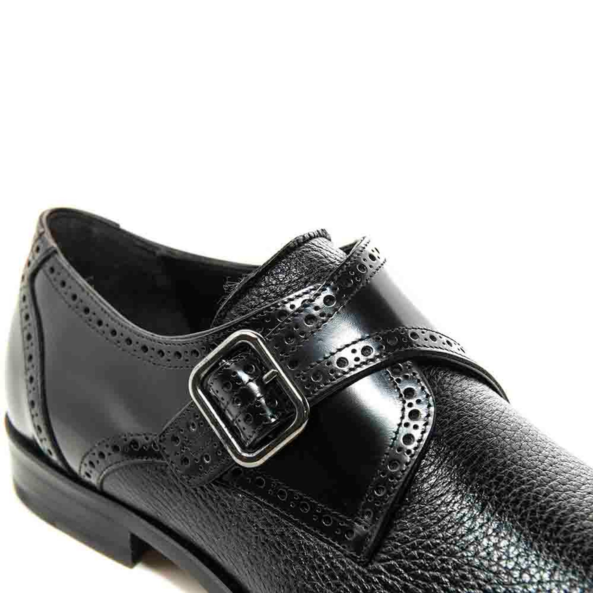 Senator By Mezlan In Black Monkstrap Genuine Deerskin