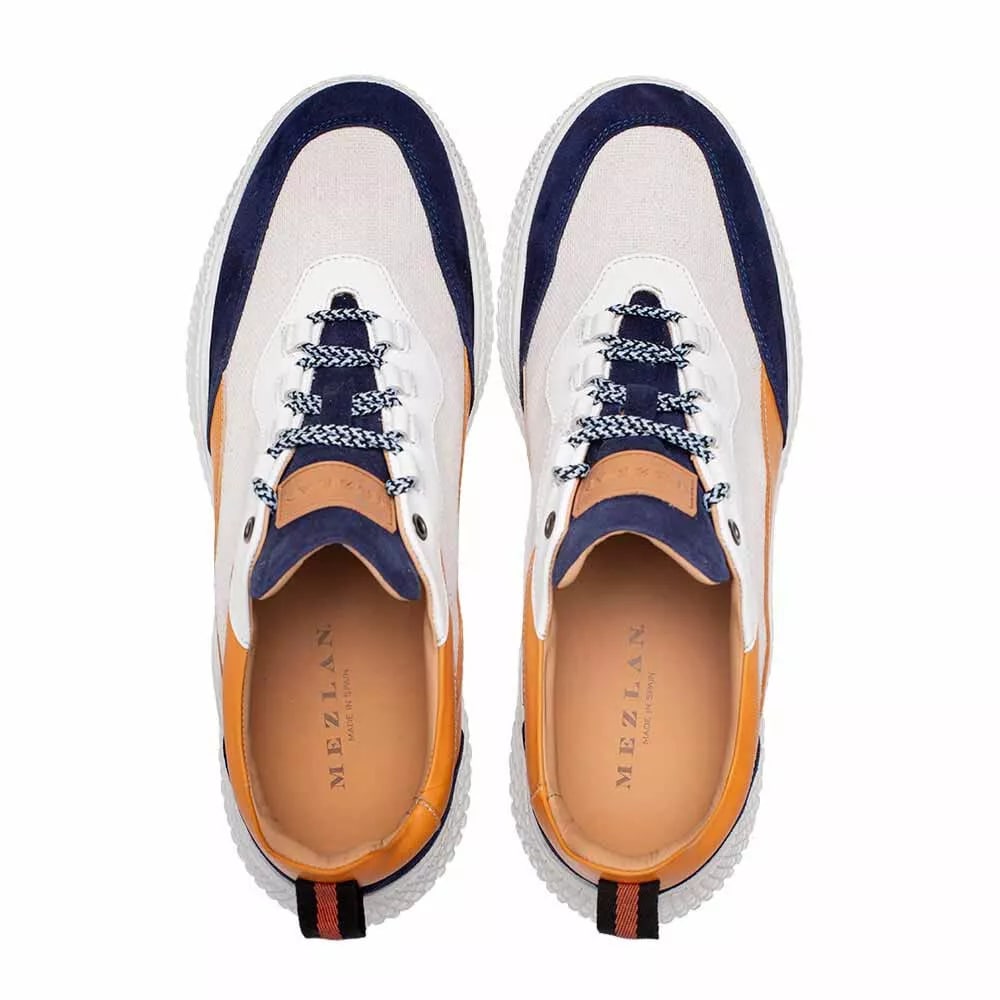 Mezlan Borgo Blue Multi Calfskin Sneaker