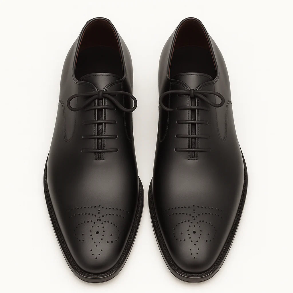 Mezlan Gavino Black Calfskin Leather Mens Oxford