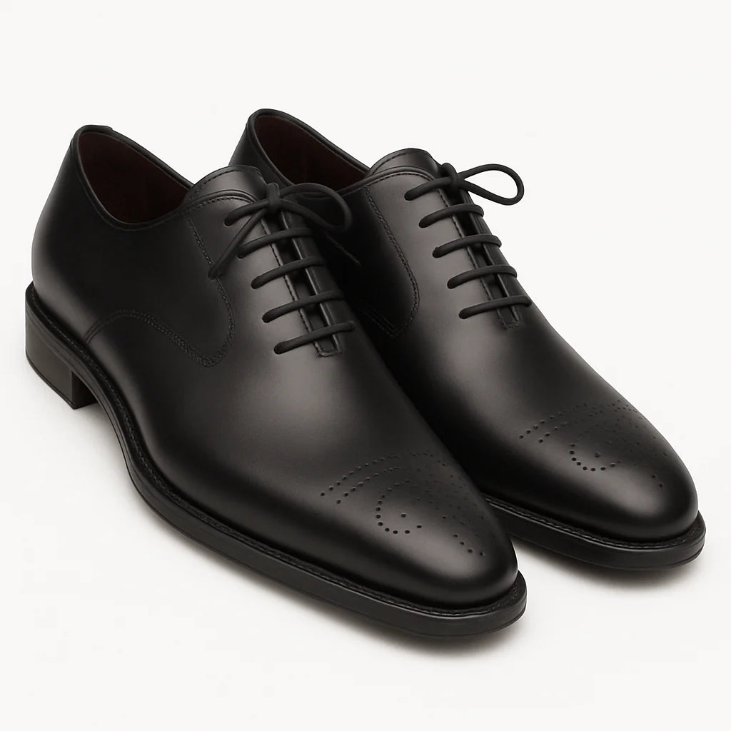 Mezlan Gavino Black Calfskin Leather Mens Oxford