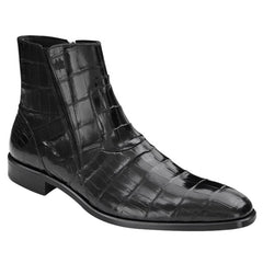 Belucci Black Genuine Alligator Skin Boots By Mezlan Made In Spain Brand