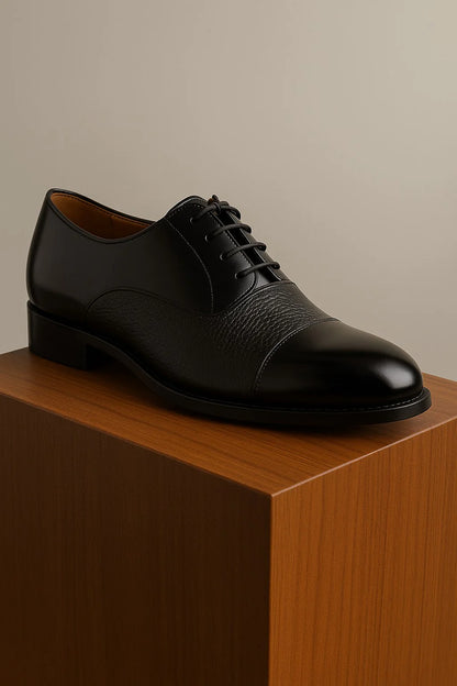 Mezlan Men’s Black Cap Toe Oxford Dress Shoes