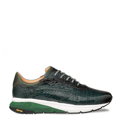 Quevedo Crocodile Sneaker Forest/Green By Mezlan Made In Spain Brand 2   - from alligatorwarehouse.com