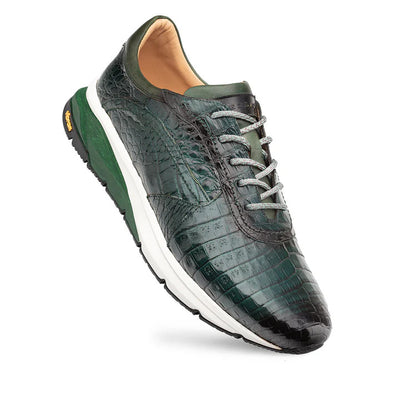 Quevedo Crocodile Sneaker Forest/Green By Mezlan Made In Spain Brand 1   - from alligatorwarehouse.com