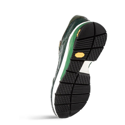 Quevedo Crocodile Sneaker Forest/Green By Mezlan Made In Spain Brand 3   - from alligatorwarehouse.com