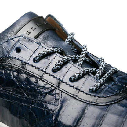 Quevedo Crocodile Sneaker Jeans/Blue By Mezlan Made In Spain Brand