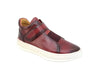 Mid Top Burnished Leather Sneaker 2 ks671-01BURG75  - from alligatorwarehouse.com