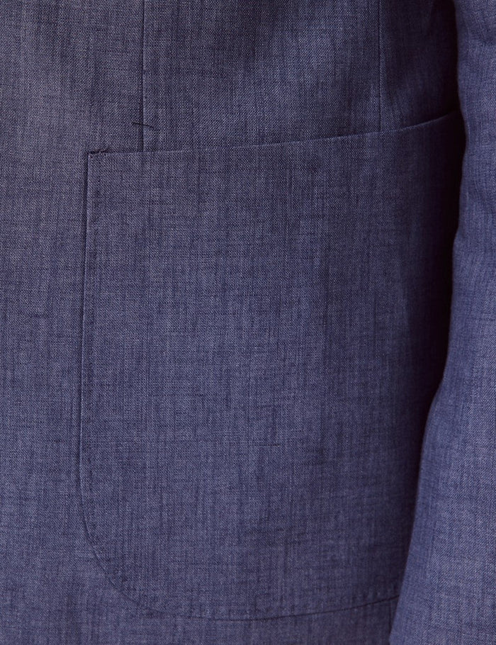 Mens Linen Suit For Beach Wedding - Summer  Suit in Mid Blue