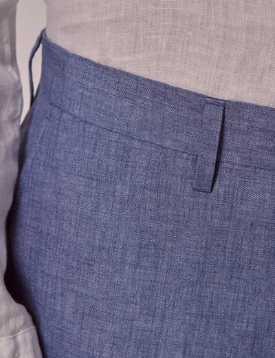 Mens Linen Suit For Beach Wedding - Summer  Suit in Mid Blue 9 G2-8407  - from alligatorwarehouse.com