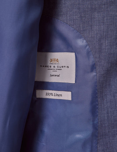 Mens Linen Suit For Beach Wedding - Summer  Suit in Mid Blue 5 G2-8407  - from alligatorwarehouse.com