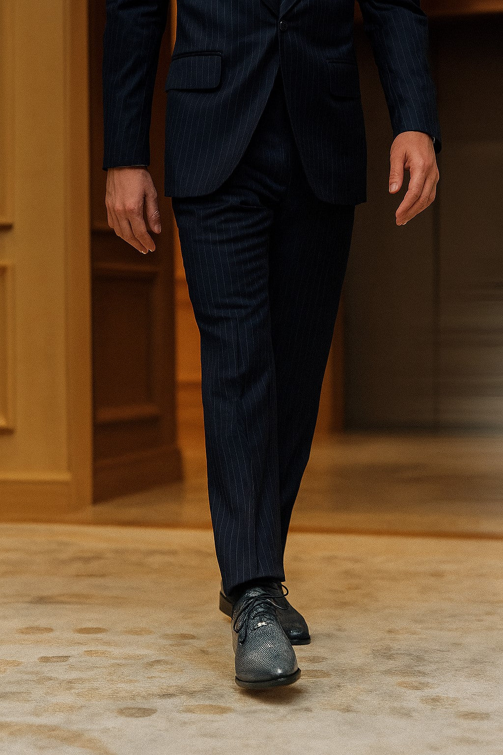 Marco Di Milano Pannuci Black Stingray Dress Oxfords