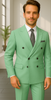 Wool Suit - Italian Made Business Suit by Statement Men's 2 Piece 100% Wool Double Breasted Suit - Pinstripe Pattern 14 ANTONIOsuit_Aqua_38R  - from alligatorwarehouse.com