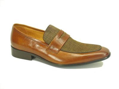 Mix Media Calfskin Penny Loafer 4 KS2240-12CCBLACK105  - from alligatorwarehouse.com