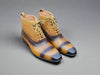Mixed Media Lace-up Suede Boot 2 KB524-11COGN105  - from alligatorwarehouse.com