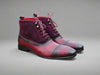 Mixed Media Lace-up Suede Boot 3 KB524-11COGN105  - from alligatorwarehouse.com