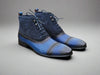 Mixed Media Lace-up Suede Boot 5 KB524-11COGN105  - from alligatorwarehouse.com