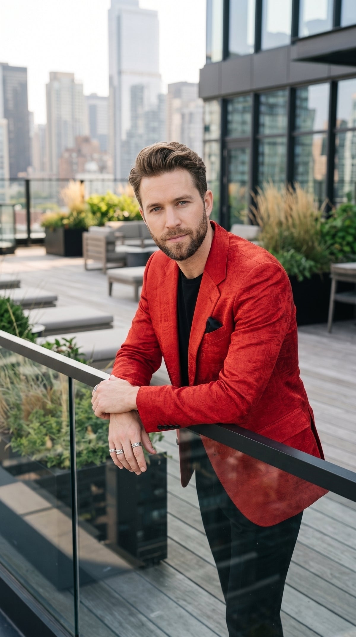 Men’s Red Casino Movie Inspired Blazer, Robert De Niro Style Formal Party Jacket