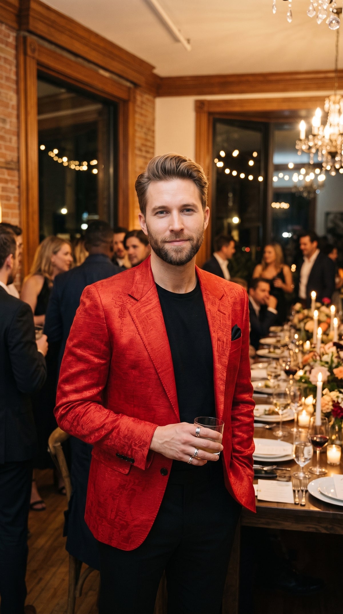 Men’s Red Casino Movie Inspired Blazer, Robert De Niro Style Formal Party Jacket