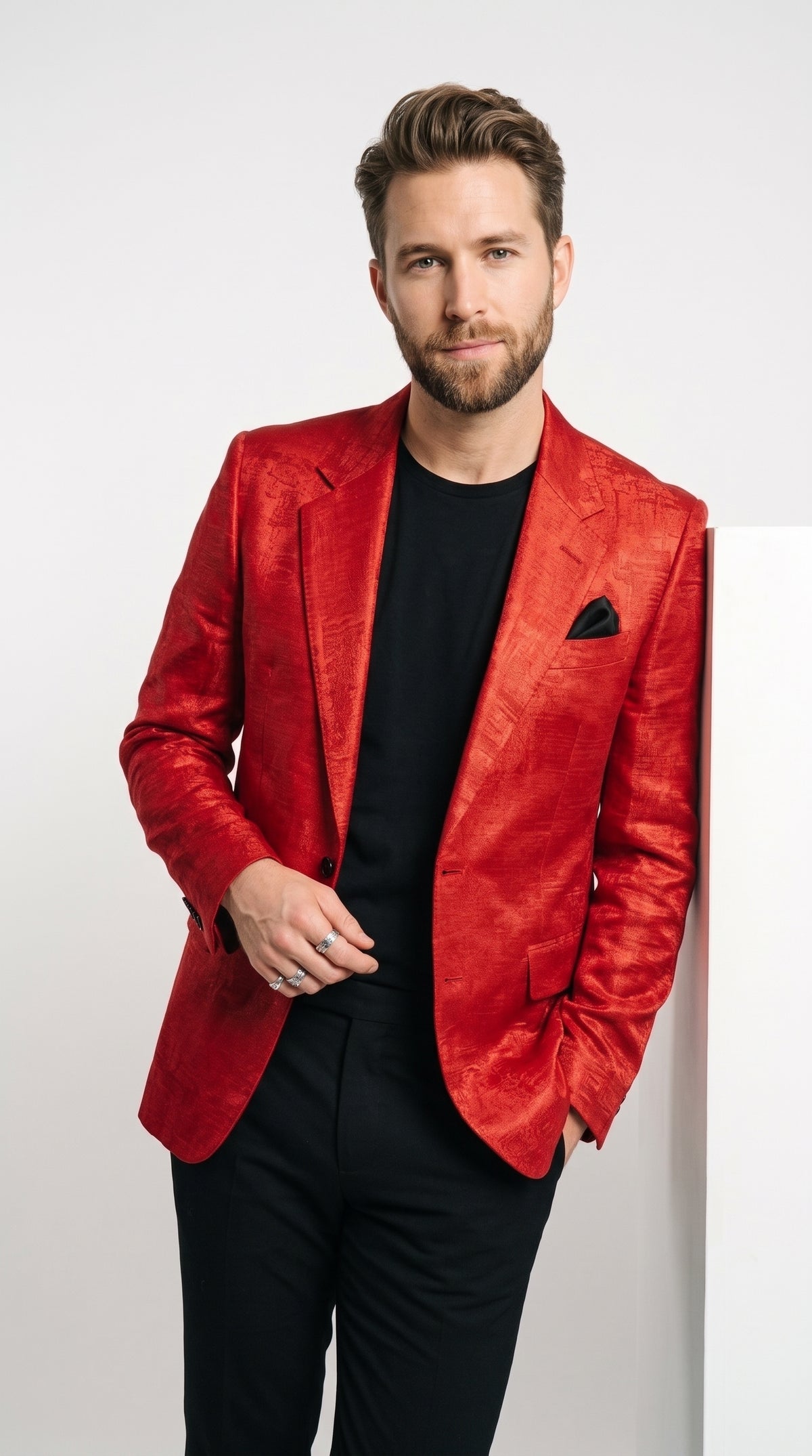 Men’s Red Casino Movie Inspired Blazer, Robert De Niro Style Formal Party Jacket